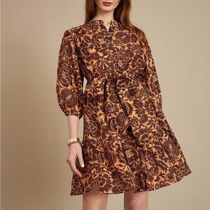 NEW Christy Lynn Rianne Linen Belted Dress, Size S